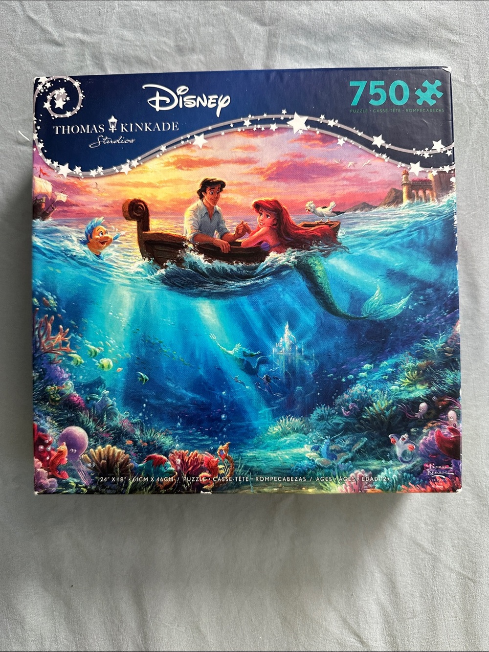 Disney The Little Mermaid 750-Piece Puzzle - Blue, Teal, Pink, Purple